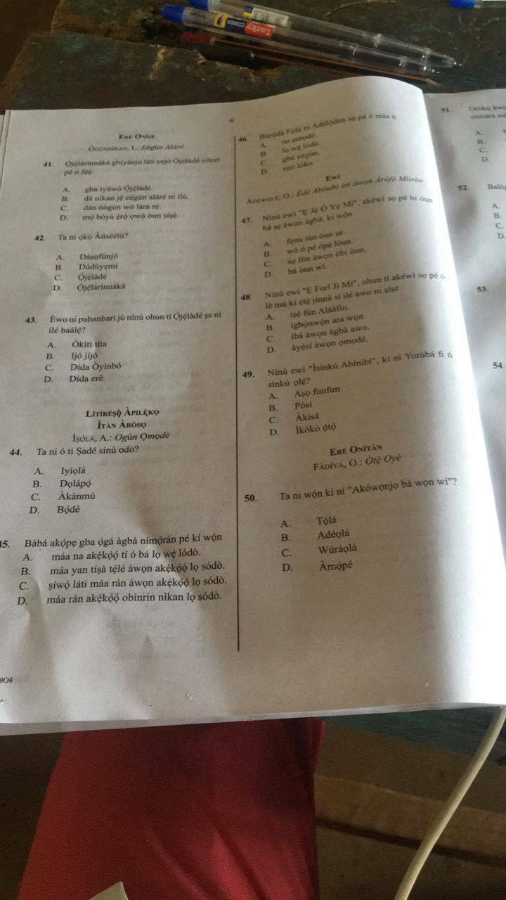 2026 WAEC Yoruba Answers Photo 5