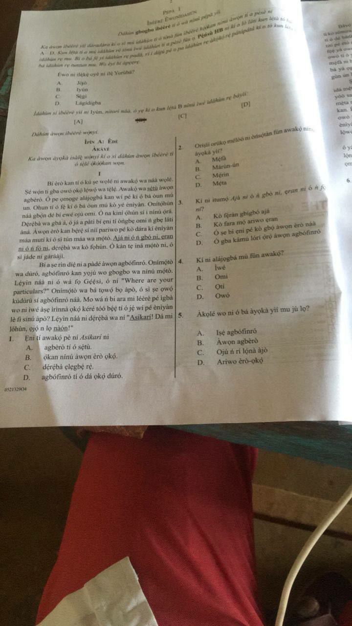 2026 WAEC Yoruba Answers Photo 9