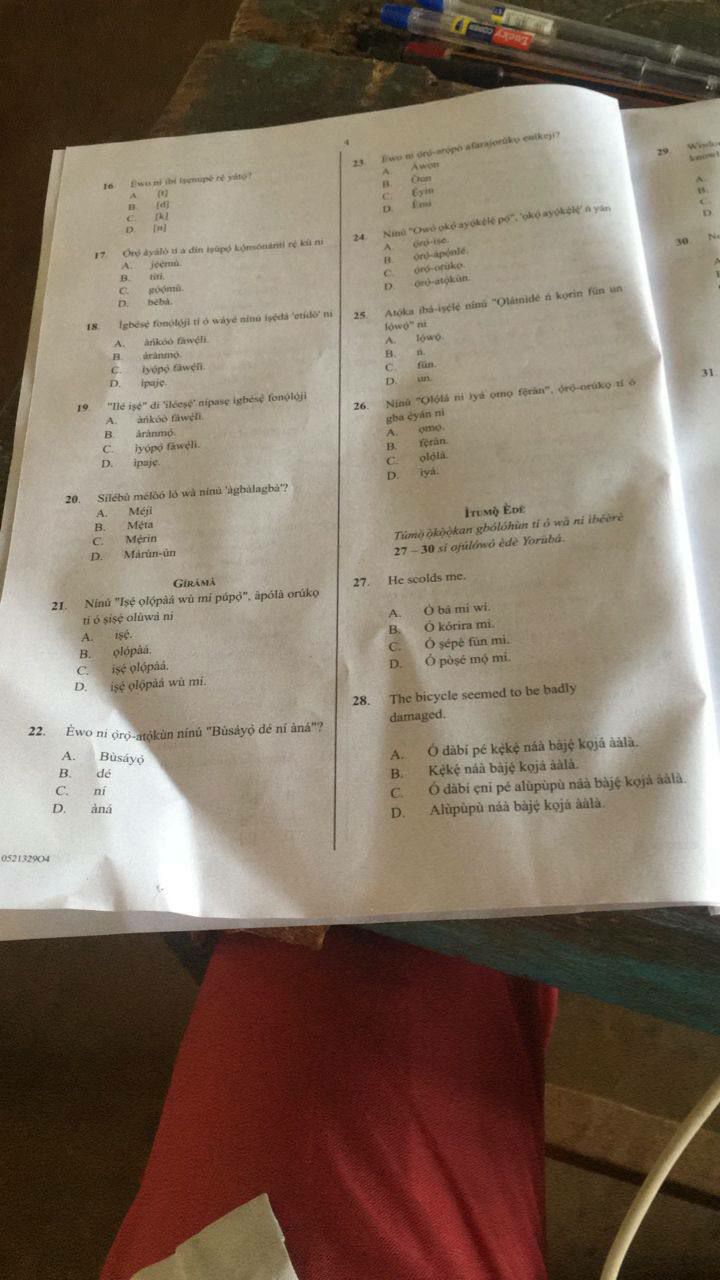 2026 WAEC Yoruba Answers Photo 10