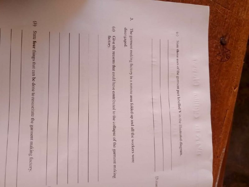 WAEC 2026 Fashion Design & Garment Making question paper page 6
