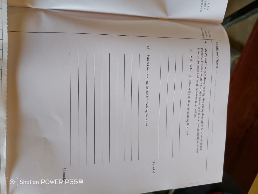 WAEC 2026 Home Management question paper page 4