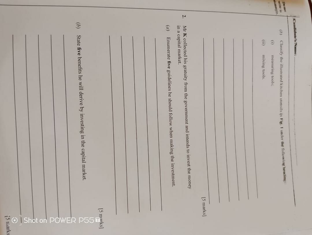 WAEC 2026 Home Management question paper page 6