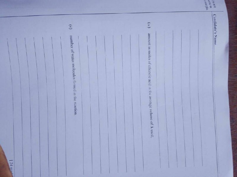 WAEC 2026 Chemistry Practical question and answer page 3