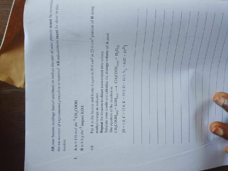 WAEC 2026 Chemistry Practical question and answer page 5
