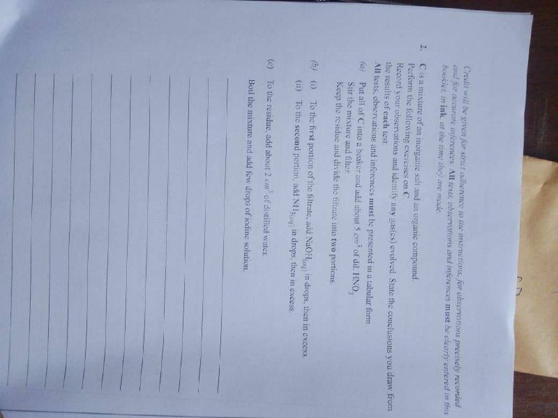 WAEC 2026 Chemistry Practical question and answer page 7