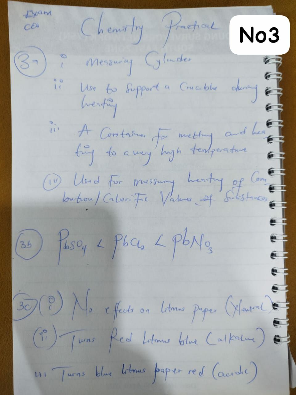 WAEC 2026 Chemistry Practical question and answer page 8