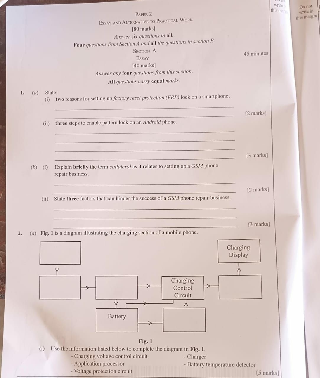 WAEC 2026 Computer Hardware GSM Repairs question paper page 3