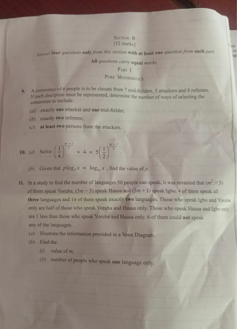 WAEC 2026 Further Mathematics question paper page 1