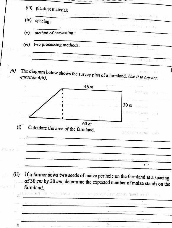 WAEC 2026 Agricultural Science Question Paper page 11