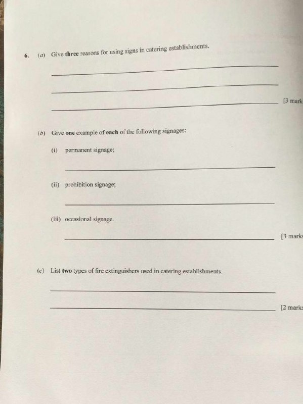 WAEC 2026 Catering Craft Question Paper - Page 5