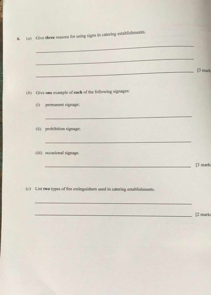 WAEC 2026 Catering Craft Question Paper - Page 6