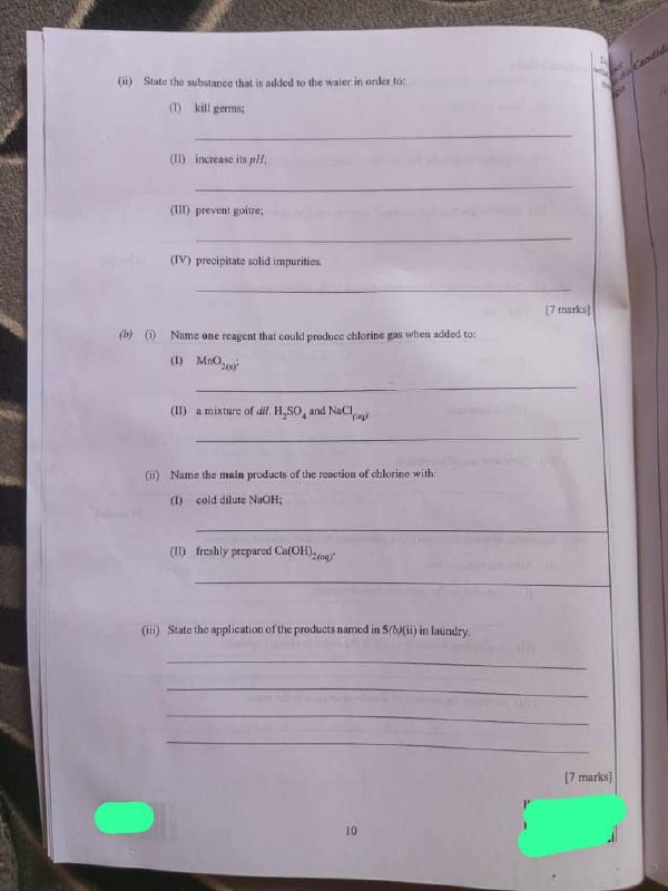 WAEC 2026 Chemistry 2 question paper page 1
