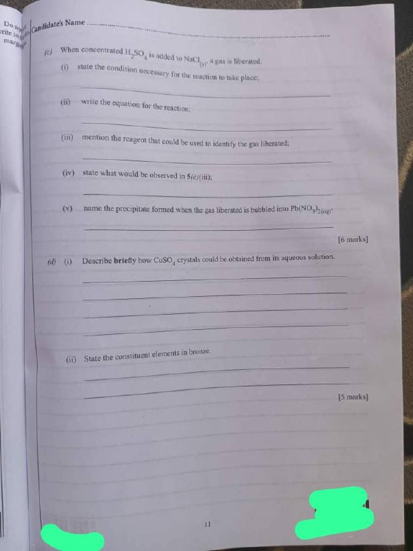 WAEC 2026 Chemistry 2 question paper page 4