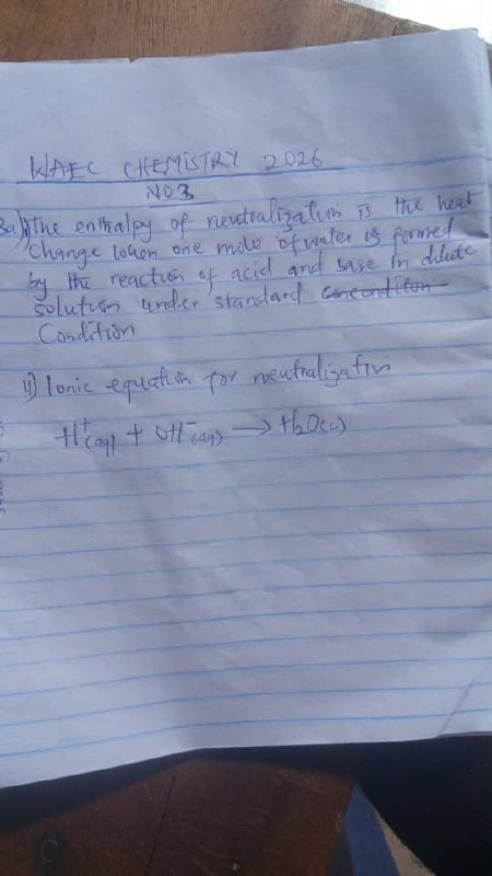 WAEC 2026 Chemistry 2 question paper page 9