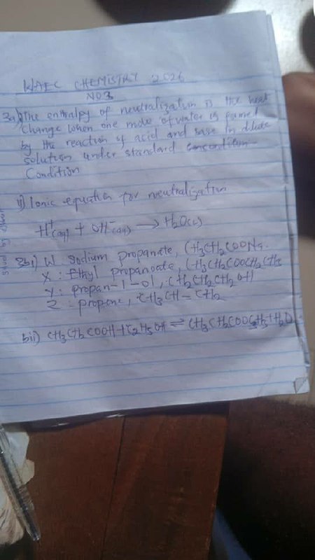 WAEC 2026 Chemistry 2 question paper page 10