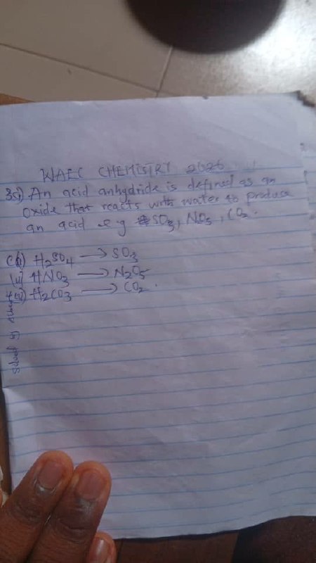 WAEC 2026 Chemistry 2 question paper page 12