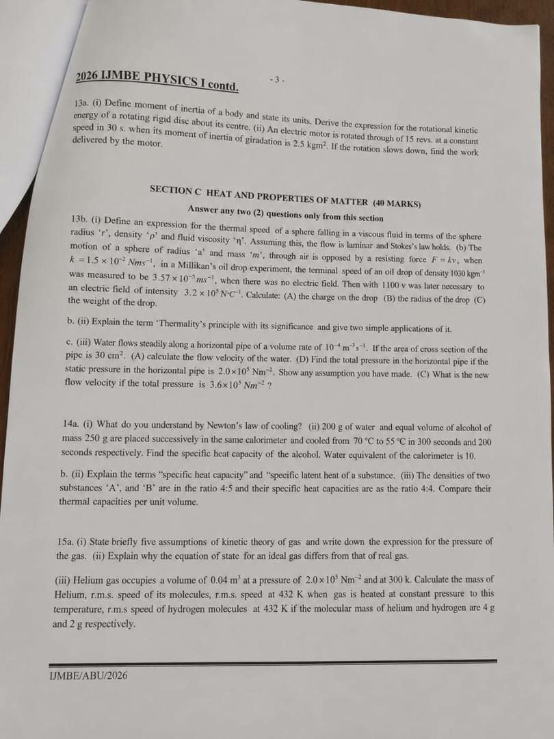 IJMB 2026 Physics Paper 1 question paper page 3