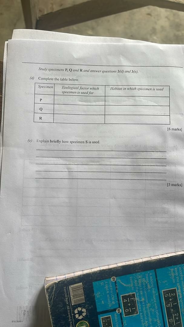 WAEC 2026 Biology 3 Practical question paper page 5