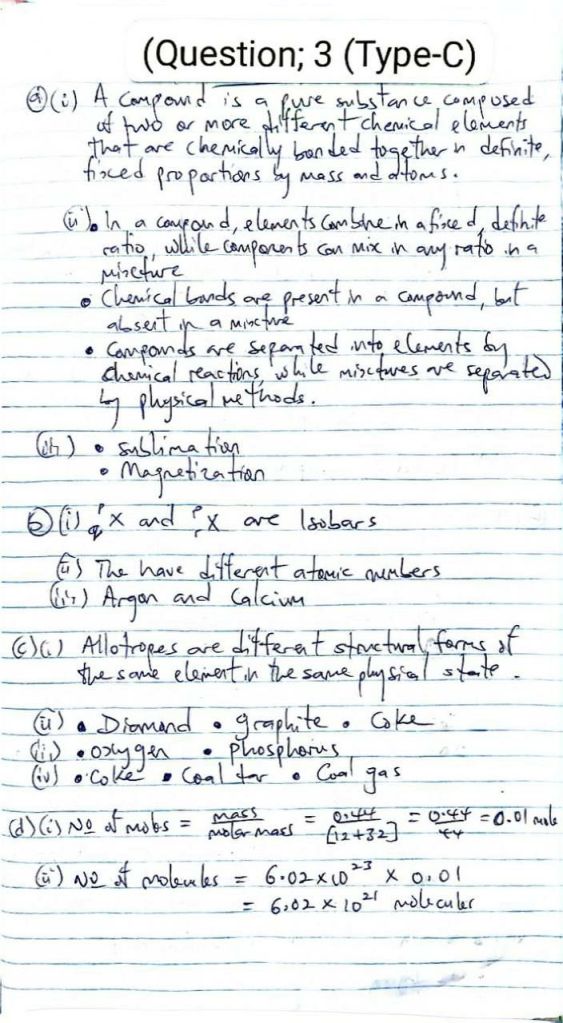 2026 NABTEB Chemistry Answers – Type C (OBJ + Essay) – Examsmooth