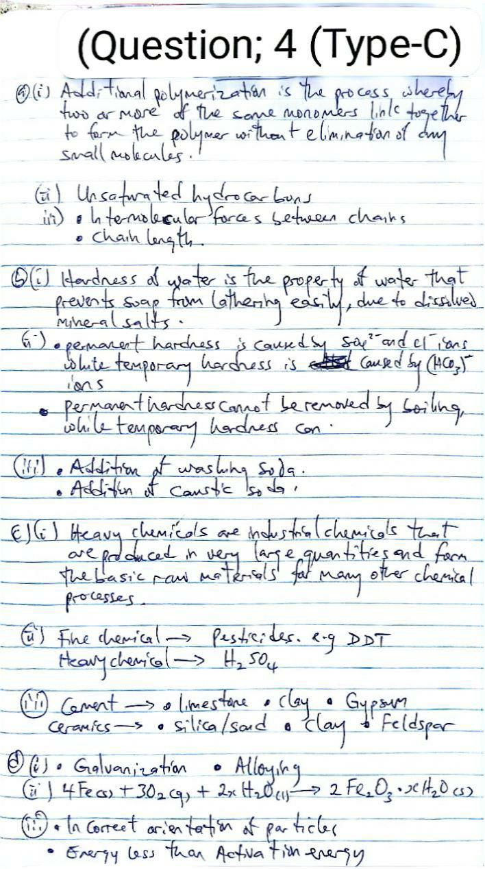 NABTEB 2026 Chemistry Type C Essay Answer page 5