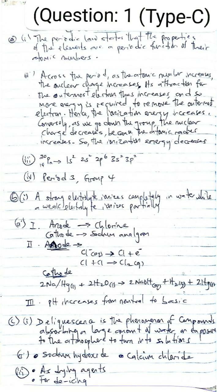 NABTEB 2026 Chemistry Type C Essay Answer page 6
