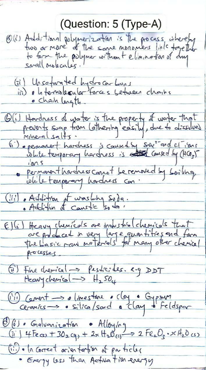 NABTEB 2026 Chemistry Type A Essay Answer page 5