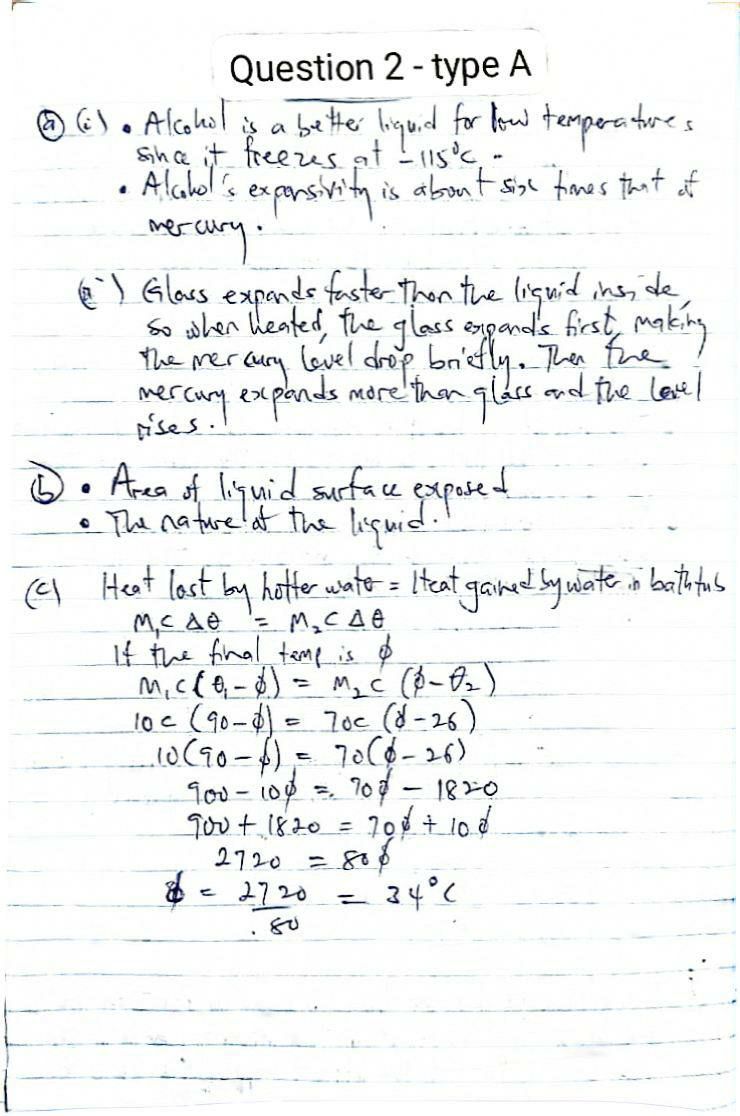 NABTEB 2026 Physics Type A answers photo 2