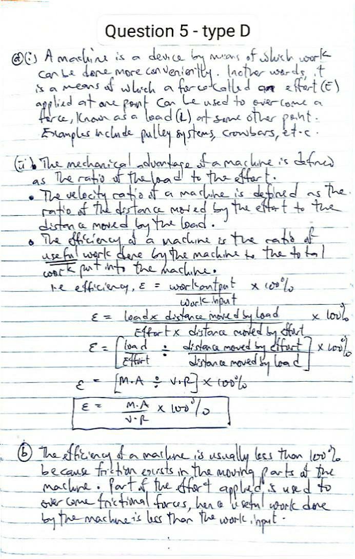 NABTEB 2026 Physics Type D answers photo 6