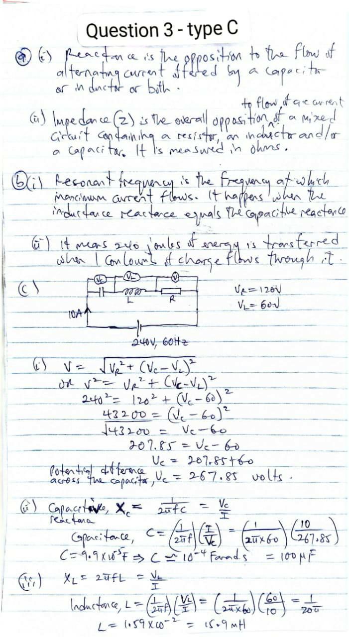 NABTEB 2026 Physics Type C answers photo 6