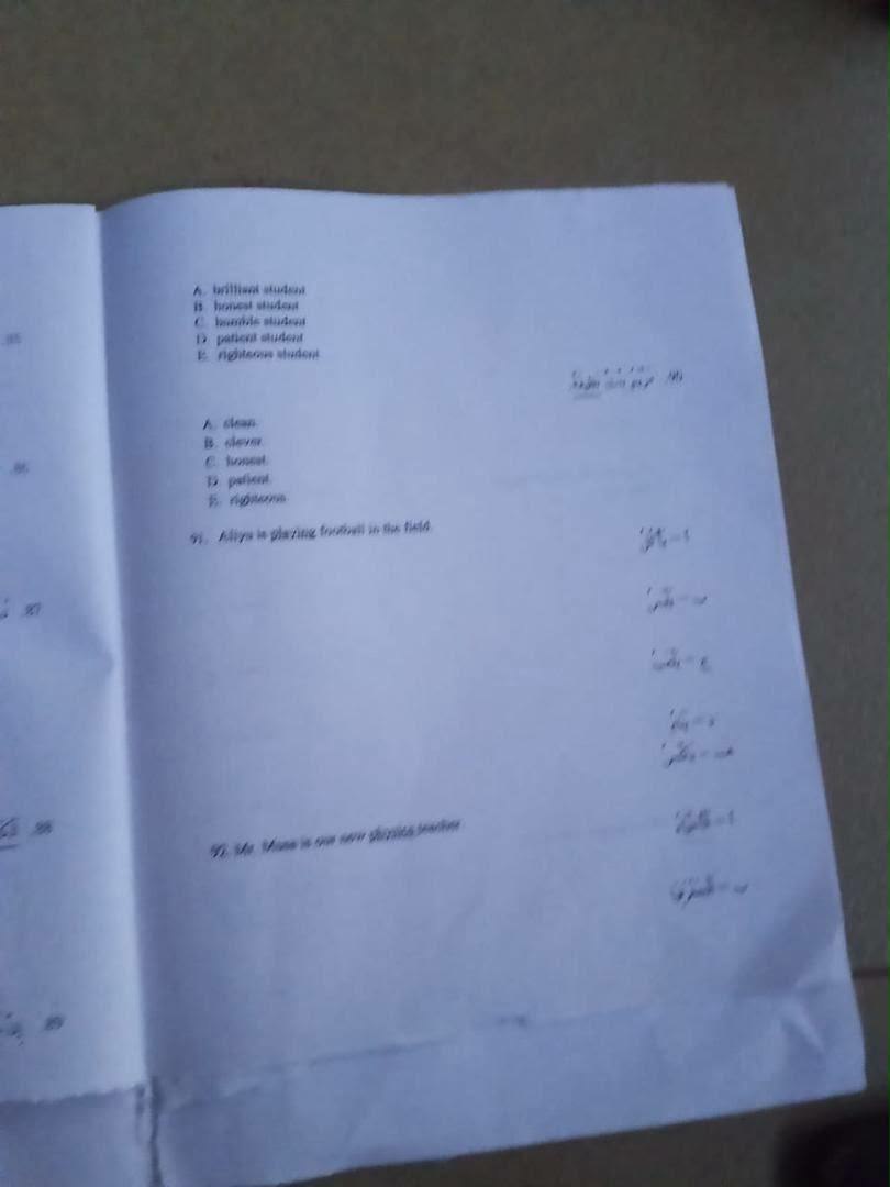 NECO 2026 Arabic Language Question Paper