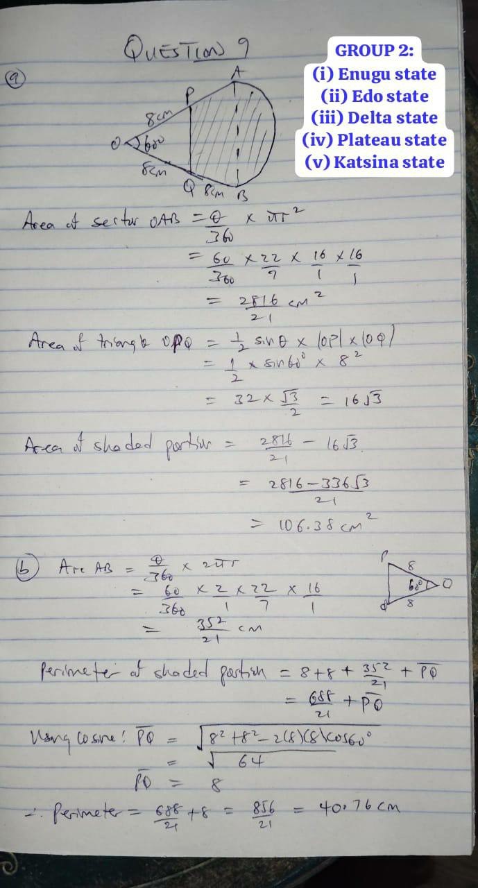 NECO 2026 Maths Theory Solution 10