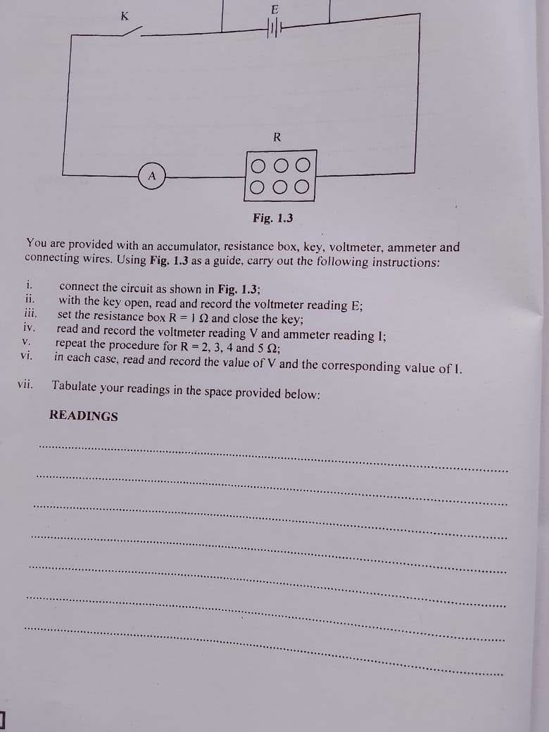 NECO 2026 Physics Practical Question Paper
