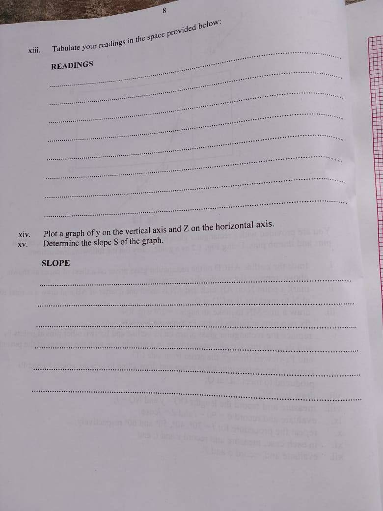 NECO 2026 Physics Practical Question Paper