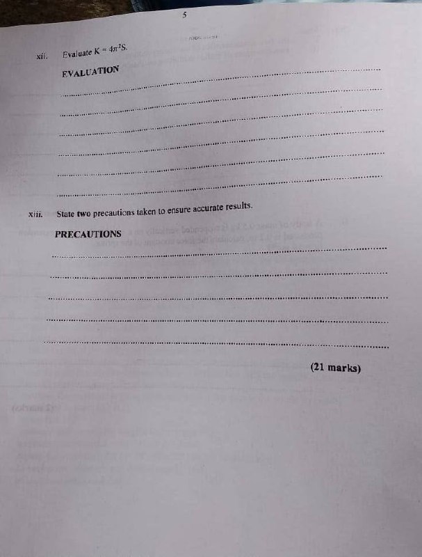 NECO 2026 Physics Practical Question Paper